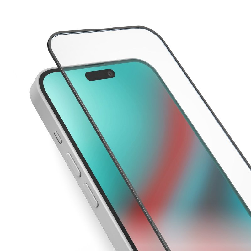 SBS Mobile Full Cover Displayschutzfolie aus Glas für Apple iPhone 15 Transparent