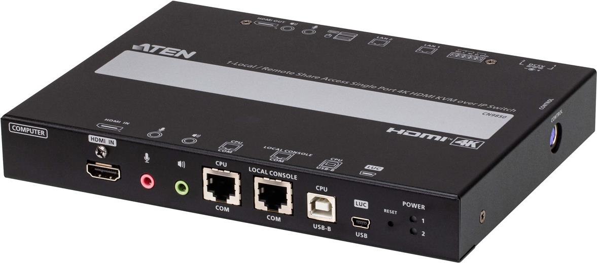 ATEN CN9850-AT-G Tastatur/Video/Maus (KVM)-Switch Schwarz (CN9850)