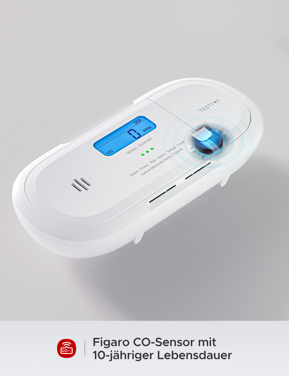 X-Sense XC04-WX Kohlenmonoxid-Melder Wi-Fi Kabellos Weiß