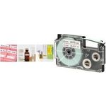 Schriftband für CASIO Label Printer, 24 mm breit, 8 m lang schwarz auf transparent (XR-24X)