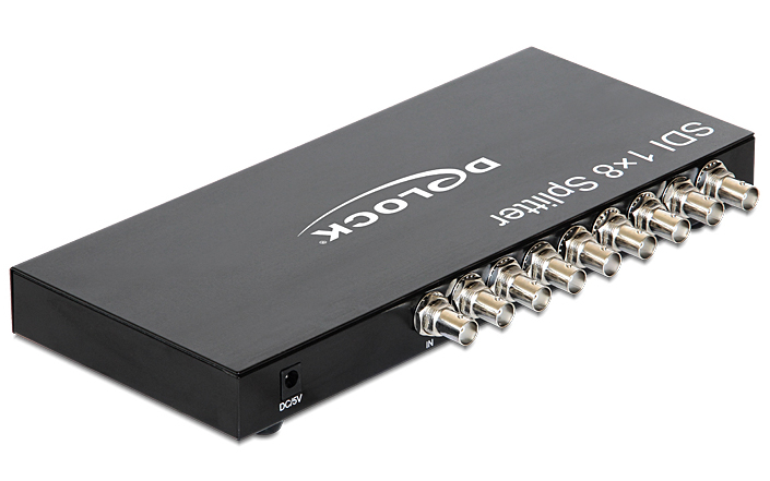 Delock 93253 3G-SDI Splitter 1 in 8 out Schwarz