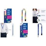 AVERY Textilband / Lanyard, aus rPet, 20 x 440 mm, Blautöne 100% Recycling Kunststoff, mit Sicherheitsverschluss - 1 Stück (R4828WB)