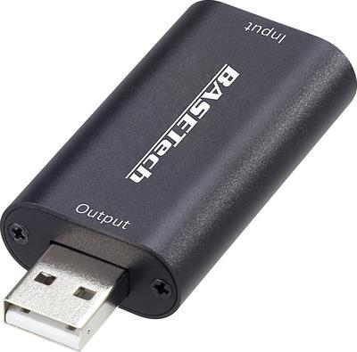 Basetech HDMI auf USB Game Capture / Video Grabber mit Full-HD-Auflösung bei Aufzeichnung und 4K Eingangssignal (BT-2266974)
