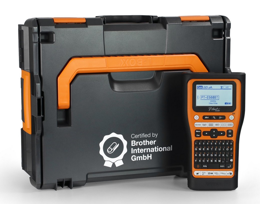 Brother P-touch E560BT Handheld Beschrifter mit Systemkoffer (PTE560BTVPG5)
