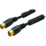 S/CONN maximum connectivity Antennen-Anschlußkabel, 100% geschirmt, vergoldete Kontakte, > 100 dB, Mantelstromfilter, schwarz, 10m (80208-128-GS)