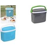 EDA Kühlbox ICEBERG, 8 Liter, grau / grün aus Kunststoff, Box: grau / Griff: grün, - 1 Stück (019715 G.GL/BL)