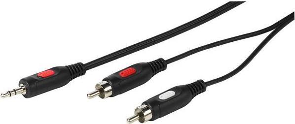 Vivanco 46030 Audio-Kabel 1,5 m 2 x RCA 3.5mm Schwarz - Rot (46030)