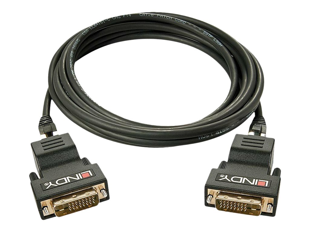 Lindy Extender CAT5e/6 DVI-D Single Link Video Extender bis 70 m Schwarz