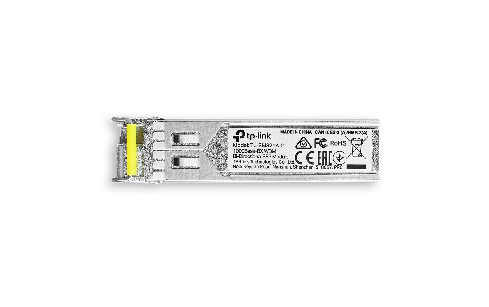 TP-Link TL-SM321A V2 SFP Transceiver-Modul 1000Base-BX LC/UPC Singlemode 10 km 1550/1310 nm Metallic