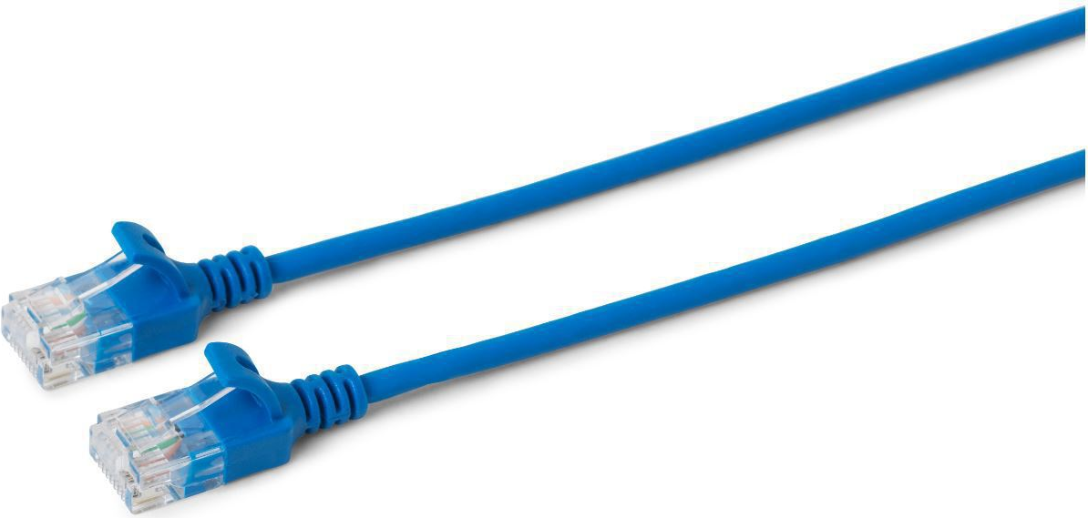 Microconnect W125628004 Netzwerkkabel Blau 0,5 m Cat6a U/UTP (UTP) (V-UTP6A005B-SLIM)