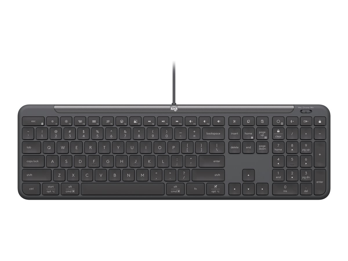 Logitech Signature Slim Wired K620 for Business Tastatur USB-C QWERTY US International Graphite