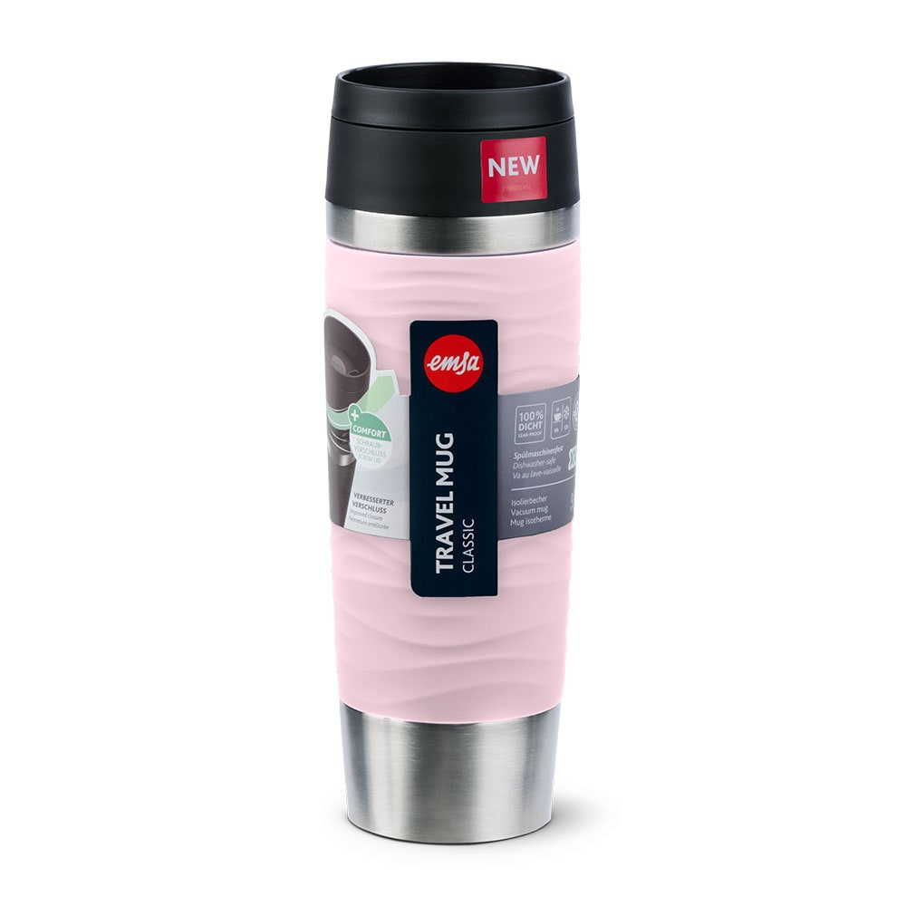 EMSA Travel Mug Wave Isolierbecher 500 ml pastellrosa