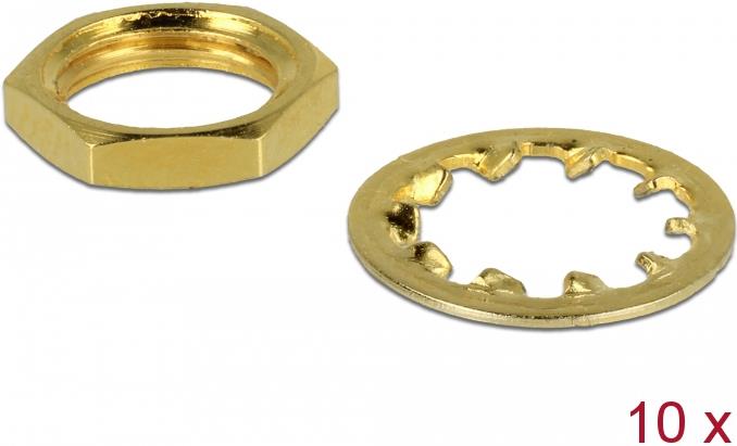 Delock - Befestigungsteile für HF-Anschluss (Packung mit 10) (89483)