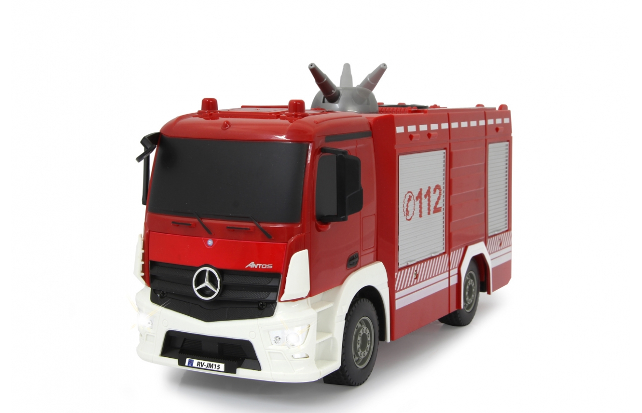 Jamara Fire Fighter TLF Mercedes-Benz Antos RC-Feuerwehrwagen 1:26 Elektromotor 2,4 GHz Rot, Weiß