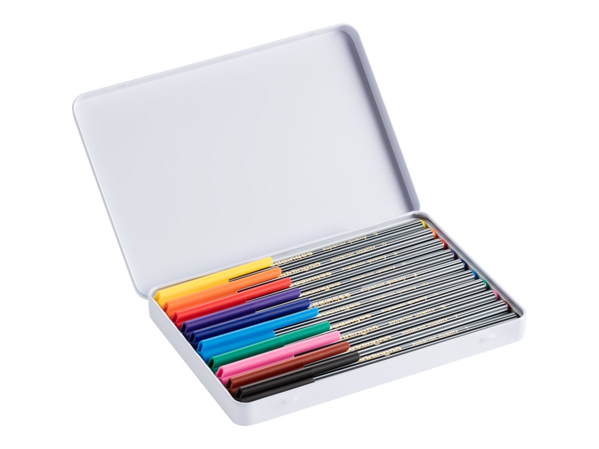 edding 55 Fineliner Set 0,3 mm 10 Farben in Metalldose