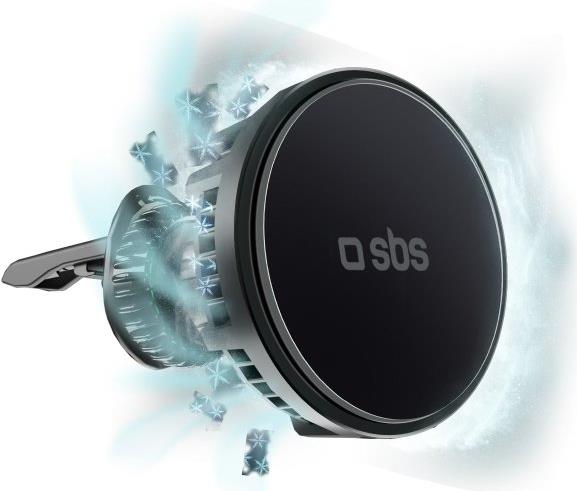 SBS TESUPFANWIR15W Ladegerät für Mobilgeräte Smartphone Schwarz USB Kabelloses Aufladen Auto (TESUPFANWIR15W)