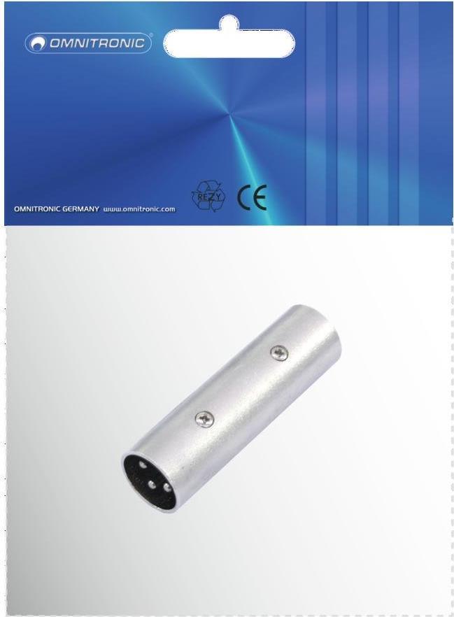 Omnitronic 30226570 XLR Adapter [1x XLR-Stecker 3 polig - 1x XLR-Stecker 3 polig] (30226570)