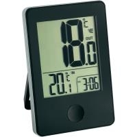 TFA-DOSTMANN Tfa Funk-Thermometer mit Uhr schwarz (30-3051-01)
