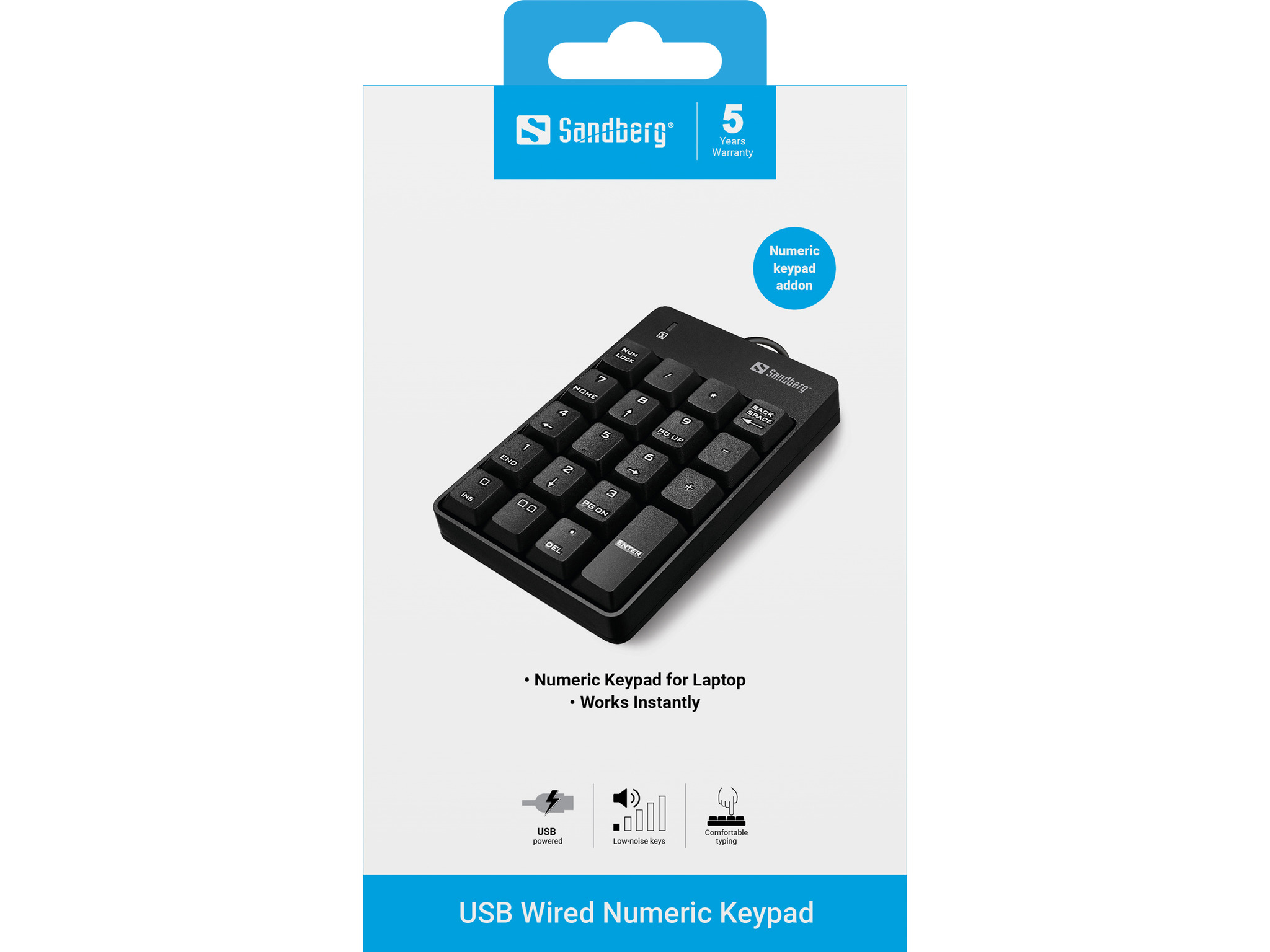 Sandberg USB Wired Numeric Keypad (630-07) Schwarz