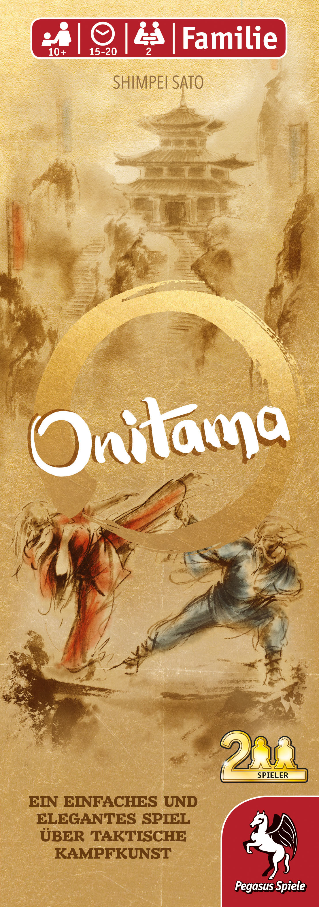 Pegasus Spiele Onitama – Strategisches Brettspiel für Familien ab 10 Jahren