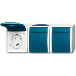 Busch Jaeger 2300/3 EBW-53 Steckdose CEE 7/3 Blau - Weiß (2084-0-0721)