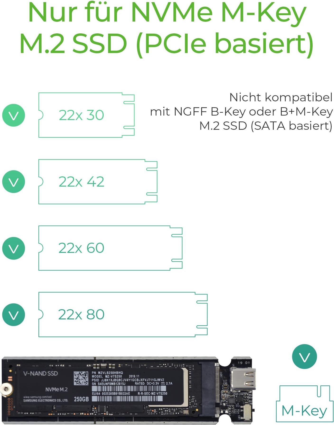 ICY BOX IB-1817M-C31 M.2 NVMe USB 3.1 Gen 2 Grau, Anthrazit