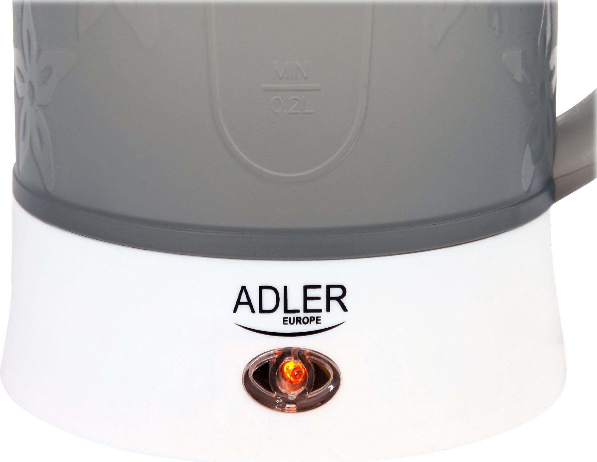 Adler AD 1268 Wasserkocher 0,6 l 600 W Grau