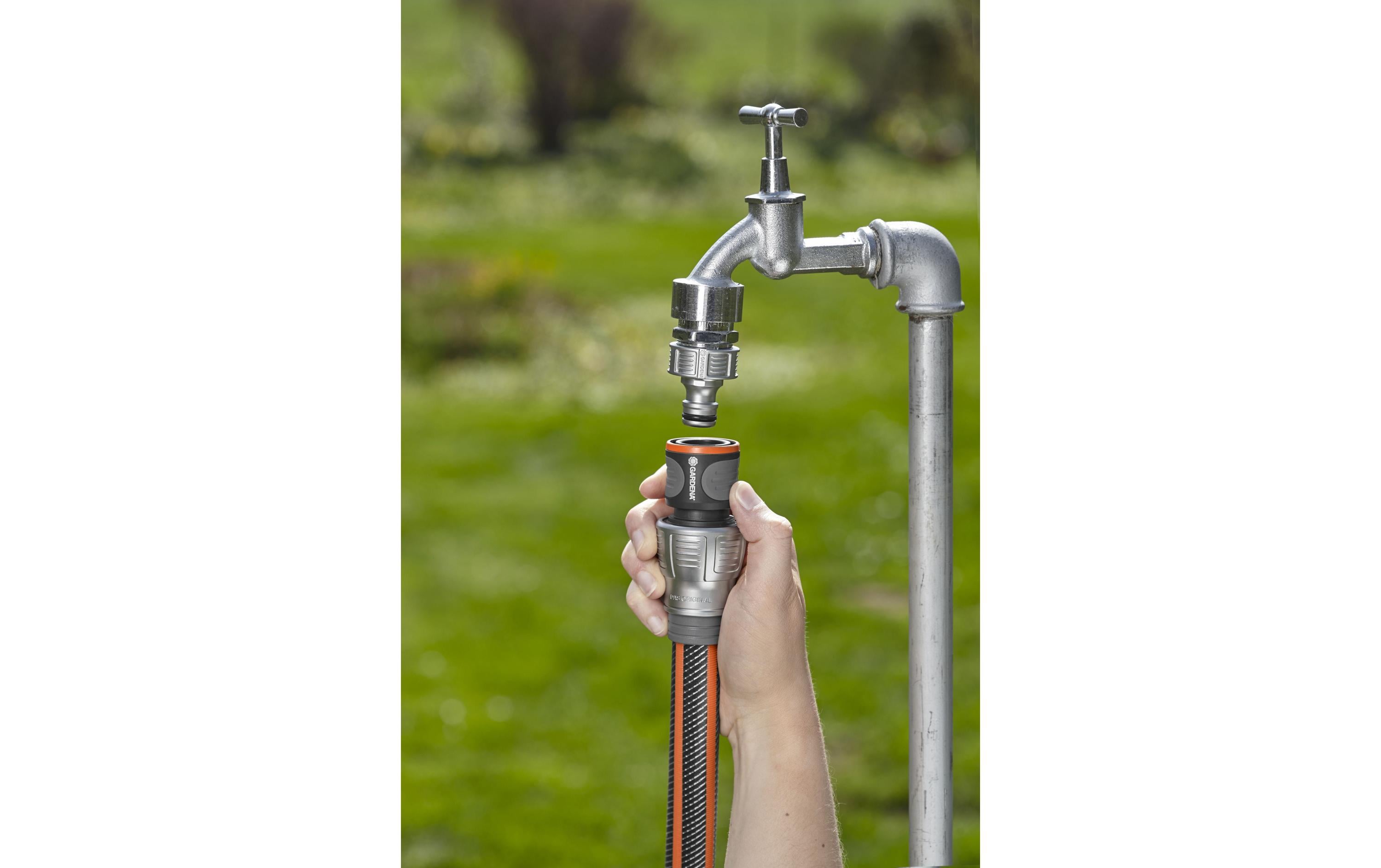 Gardena 18256-20 Schlauchverbinder 3/4" Metall/Kunststoff Schwarz Grau Metallisch
