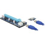 Delock Riser Karte PCI Express x1 > x16 mit 60 cm USB Kabel (41426)
