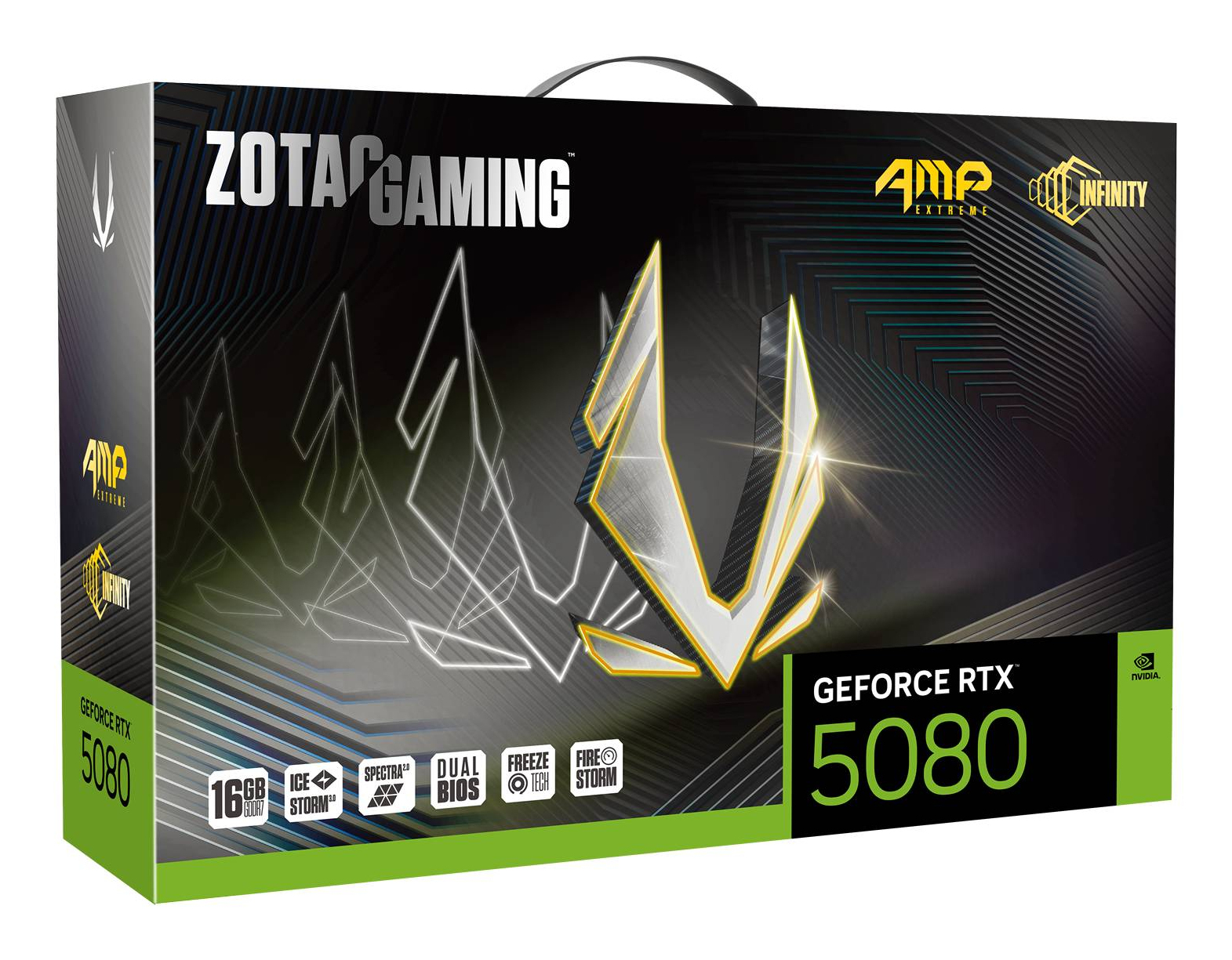 ZOTAC GAMING GeForce RTX 5080 AMP Extreme INFINITY 16 GB GDDR7 Grafikkarte Schwarz