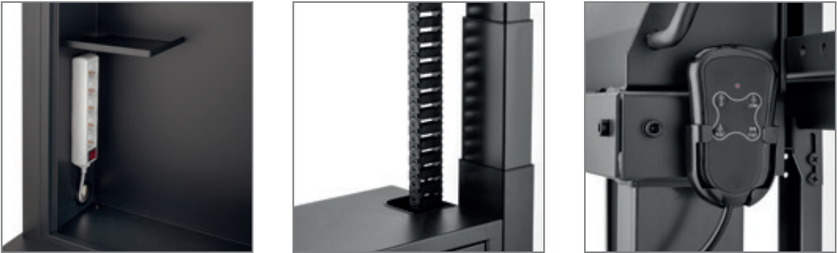 HAGOR Floorstand Lift Pro Light Dual Black Lift-Standsystem 2x 117-165cm 46-65Zoll screens max VESA