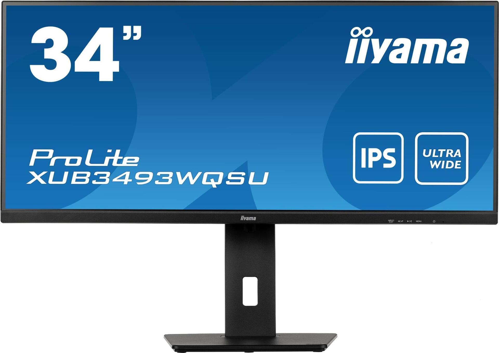 iiyama ProLite XUB3493WQSU-B5 Computerbildschirm 86,4 cm (34 Zoll) 3440 x 1440 Pixel UltraWide Quad HD LED Schwarz [Energieklasse F] (XUB3493WQSU-B5) (geöffnet)
