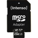 Intenso microSD-Card, 256 GB Speicherkapazität, bis zu 45 MB/Sekunde Schreibgeschwindigkeit, bis zu 100 MB/Sekunde Lesegeschwindigkeit, UHS-I, SD-Adapter (3433492)