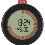 TFA Dostmann 60.2569.01 Funk Wecker Schwarz, Rot Alarmzeiten 1 1 Timerzeit, Großes Display (60.2569.01)