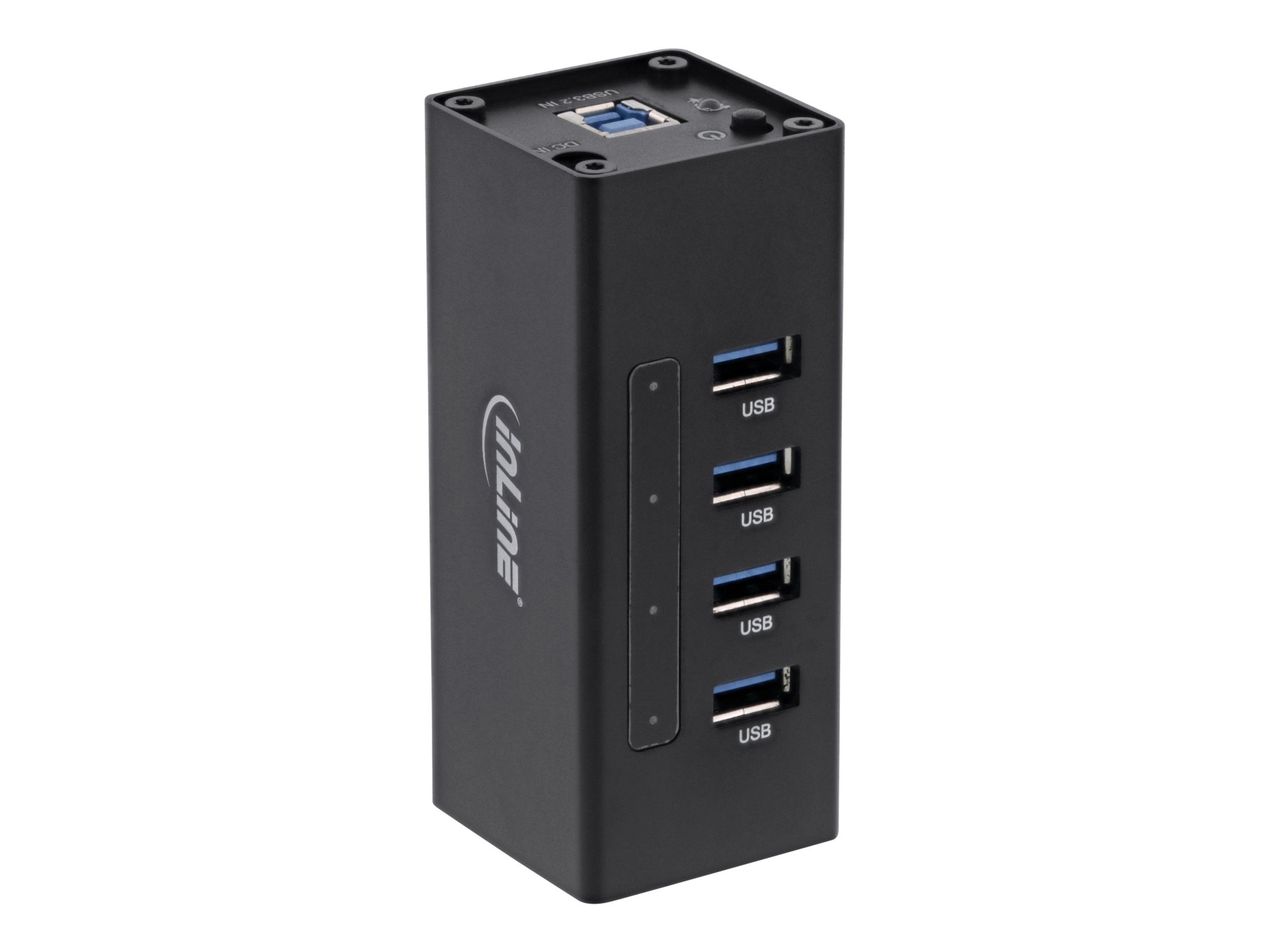 InLine USB 3.2 Gen.1 Hub 4-Port mit Netzteil Schwarz
