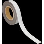 MAUL Magnetband, 30 mm x 10 m, Dicke: 1 mm, weiß beschriftbares Kennzeichnungsband, Non-Permanent-Marker - 1 Stück (6524502)