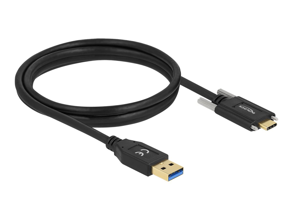 Delock 84017 USB-Kabel USB-A zu USB-C USB 3.2 Gen 1 1,5 m Schwarz