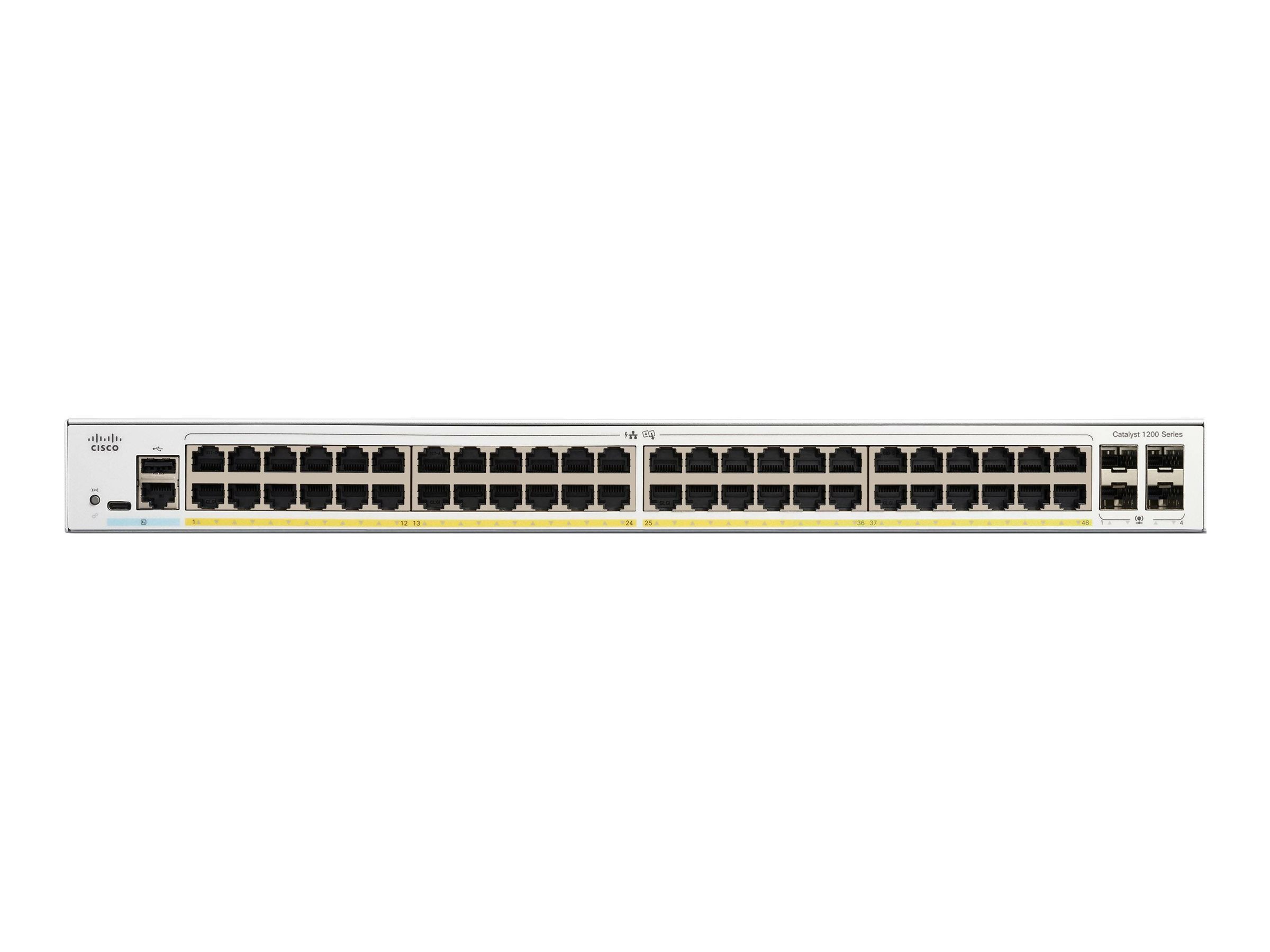 Cisco Catalyst C1200-48P-4G 48-Port PoE+ Gigabit Switch 4x SFP Weiß