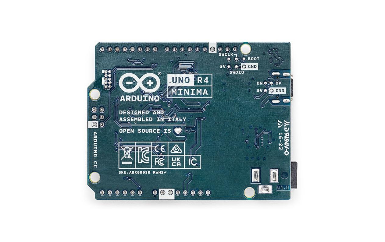 Arduino UNO R4 Minima Entwicklungsplatine ARM Cortex 48 MHz 32 KB RAM 256 KB Flash