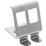 InLine® Keystone SNAP-In Metall-Modulhalter, 2-fach für Hutschiene (76203B)