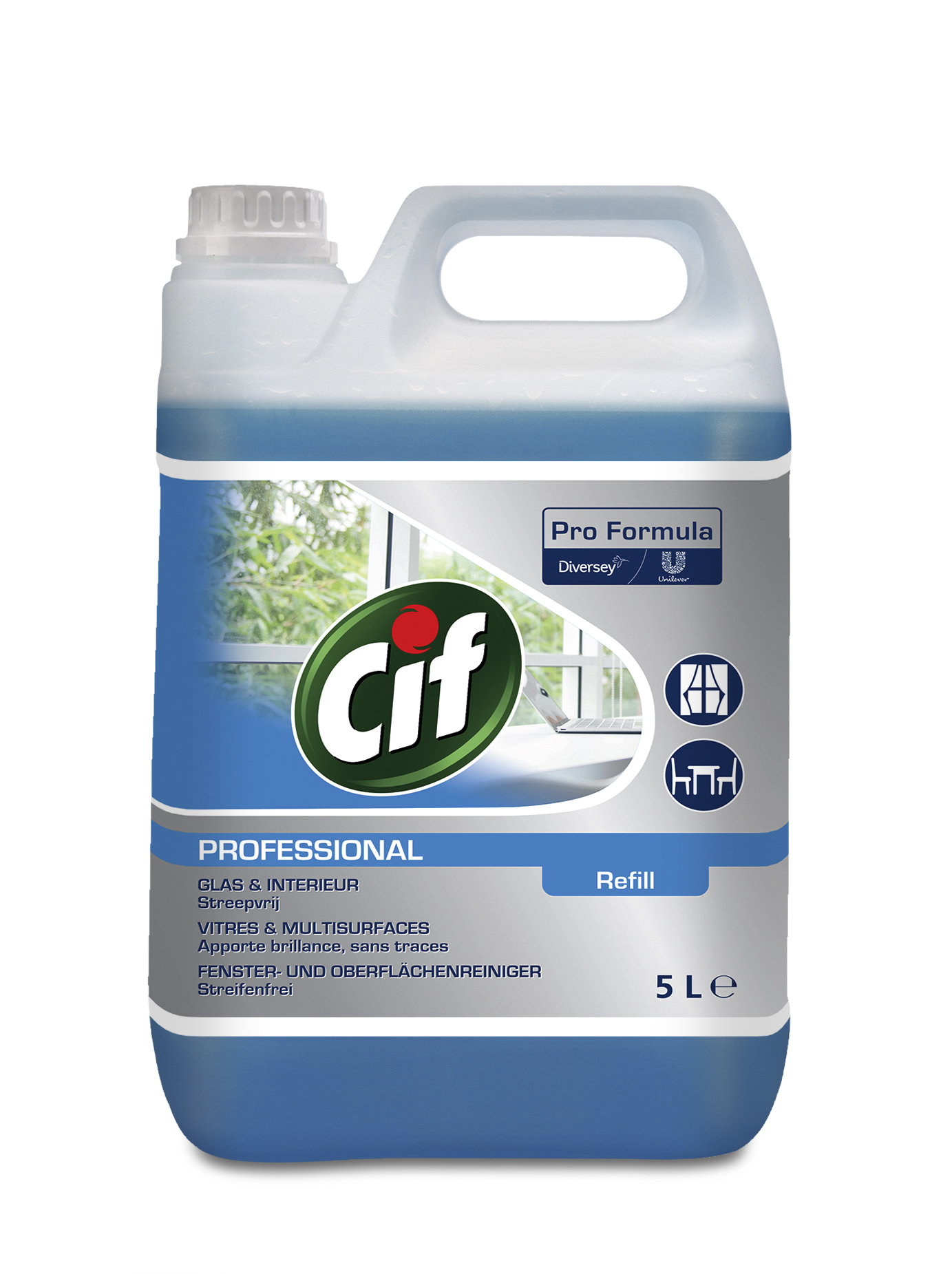 Diversey Cif Pro Formula Glasreiniger 5000 ml Kanister Blau