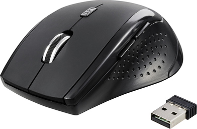 Renkforce RF-WM-210 Ergonomische Funkmaus Optisch Schwarz 1600 DPI 6 Tasten (RF-5827190)