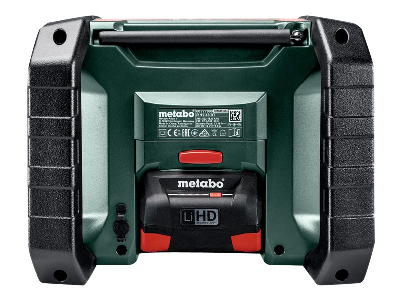 Metabo R 12-18 DAB+ BT DAB-Baustellenradio Schwarz, Grün