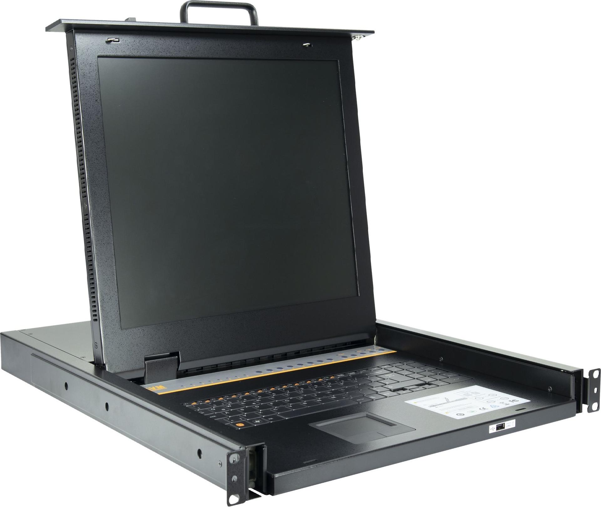Inter-Tech KVM-1708 LED 17" KVM-Konsole Schwarz