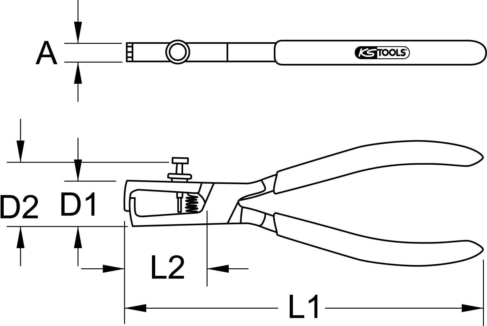 KS TOOLS Werkzeuge-Maschinen GmbH BERYLLIUMplus Abisolierzange 170 mm (962.0635)
