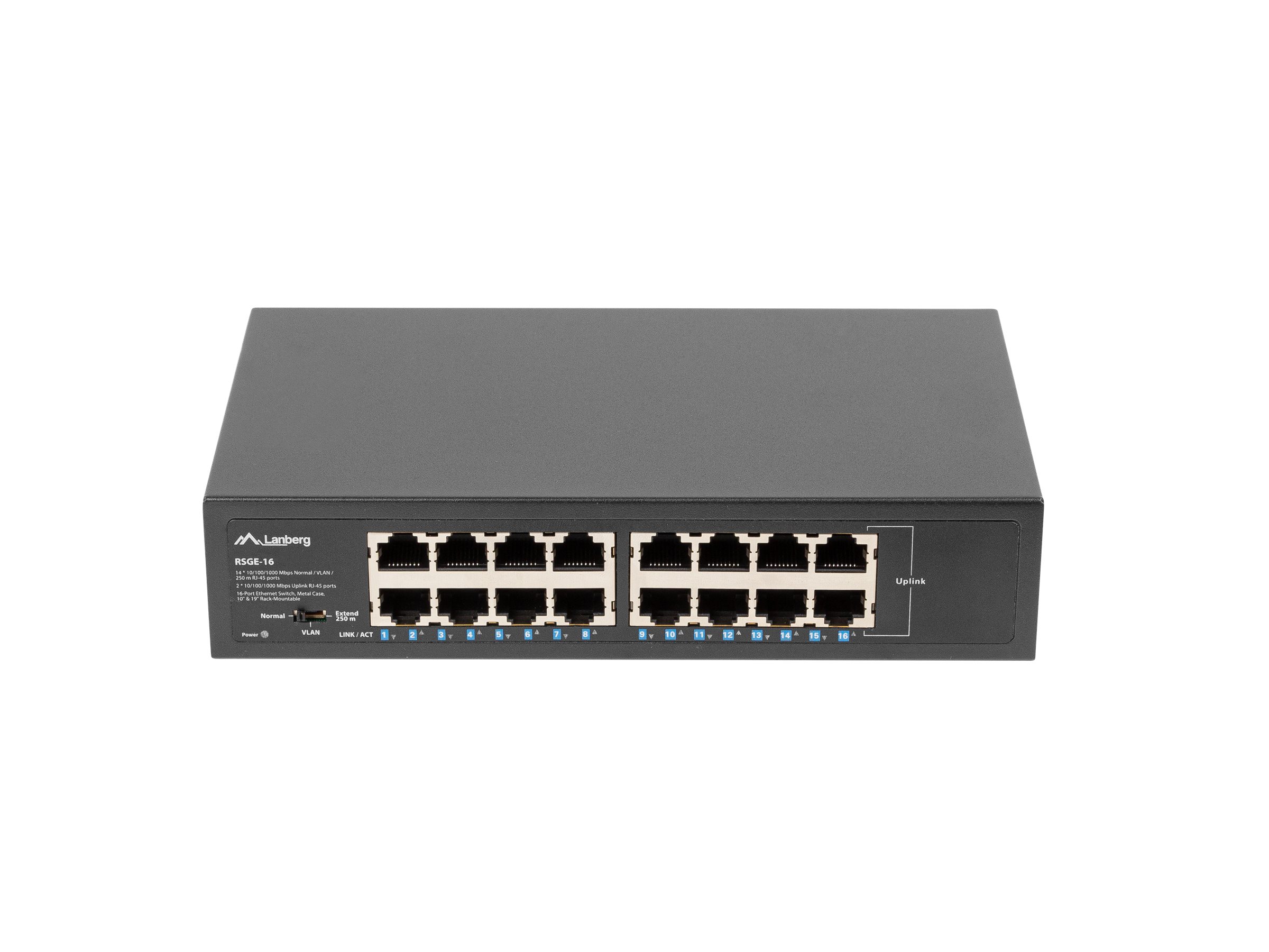 Lanberg RSGE-16 16-Port Gigabit Ethernet Switch Schwarz