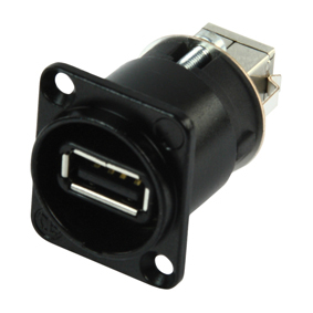 Neutrik NAUSB-W-B Reversible USB 2.0 Durchführung Typ A/B Schwarz
