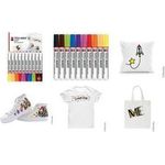 Marabu Textilmarker "Textile Marker", 10er Set auf Wasserbasis, nach Fixierung waschbeständig bis 60 Grad, - 1 Stück (0115000000200)