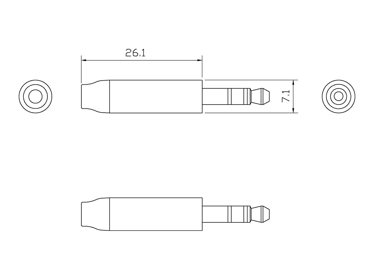 Vision Techconnect Audiokabel Mini-Stecker auf Mini-Stecker 10 m Weiß