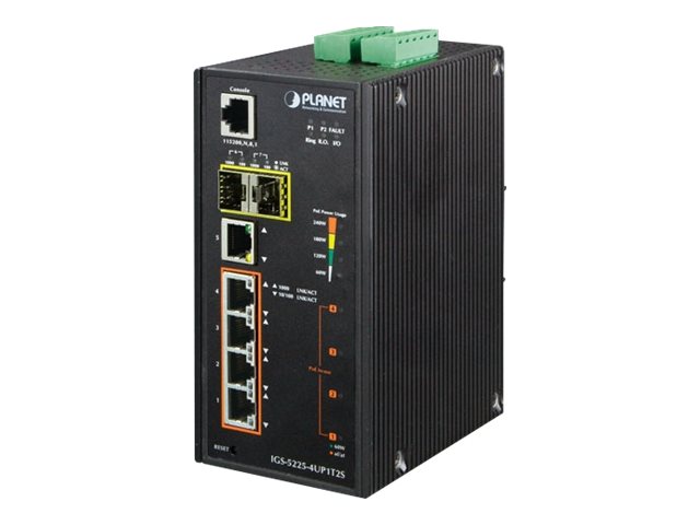 Planet IGS-5225-4UP1T2S L2+ Managed Switch 7 Ports UPOE Schwarz